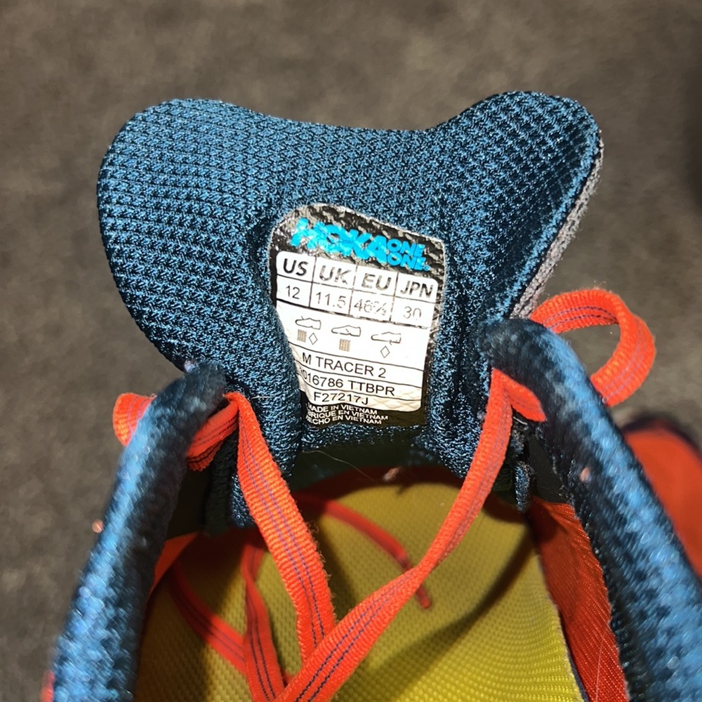 Men's Orange and Navy Lightweight Running Shoes - Picture 6 of 6